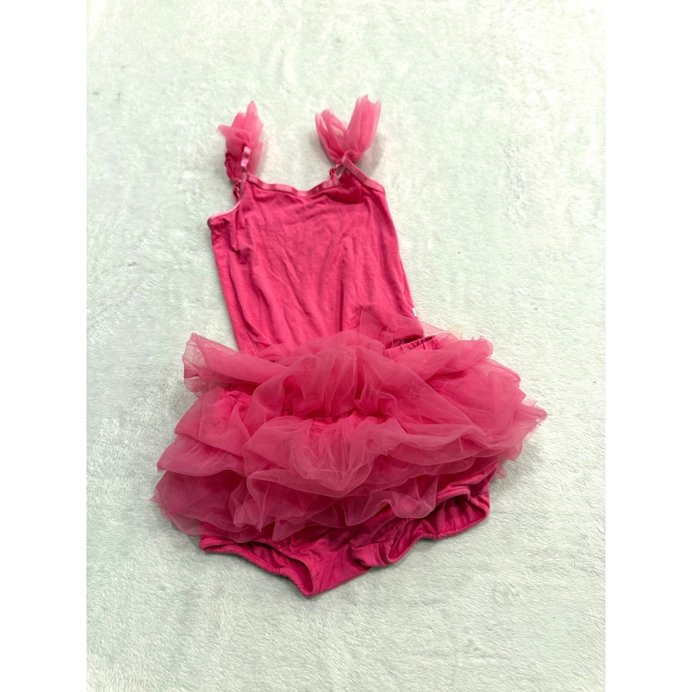 Posh Peanut Hot Pink Bamboo Viscose Bodysuit and Tutu Skirt Set 12-18M